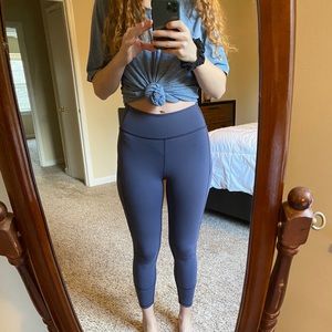 lululemon in-movement leggings light purple 25”